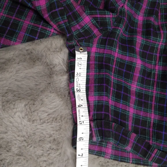 Vintage 80s 90s Gitano High Rise Plaid Cuffed Shorts Size 8 - Picture 7 of 7